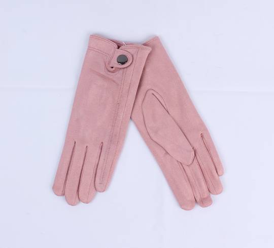 Shackelford winter ladies faux suede dome trim glove pink Style; S/LK4861